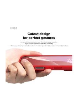 Generic Soft Silicon Mobile Magic Case with Microfiber Lining For Apple iPhone 16 Pro Max 6.7 Inch (Red)  - Image 4