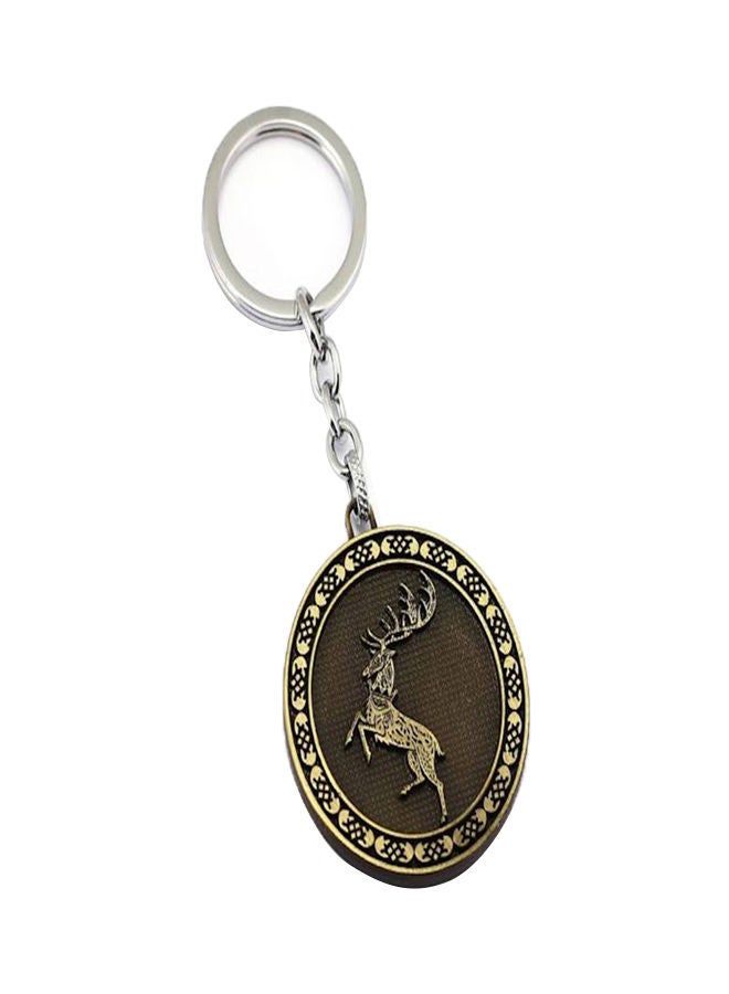 NIBEMINENT Game Of Thrones House Baratheon Deer Keys Bronze Key Chain
