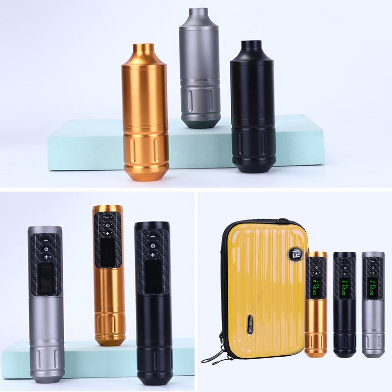 Motor Tattoo Pen Cordless Battery Motor Tattoo Machine Stable Output Adjustable Needle Length Removable Battery with Storage Bag - Image 2