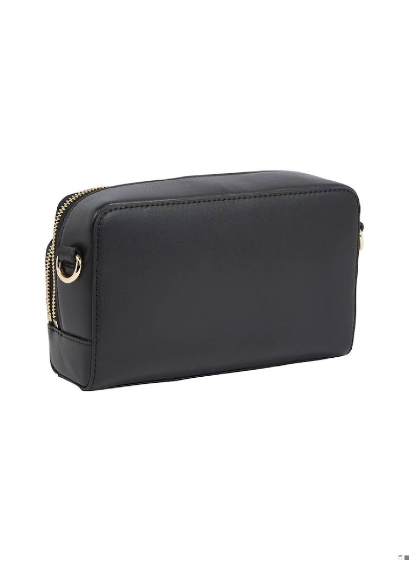 TOMMY HILFIGER - Women's Crossover Iconic Camera Handbag -  Polyurethane, Black - Image 1