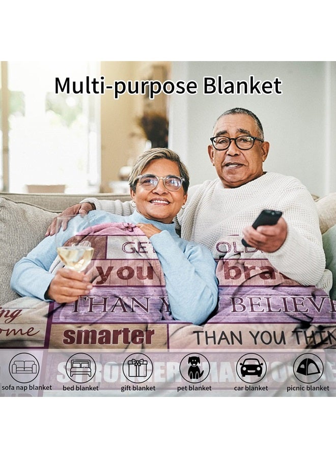 Biapian 70th Birthday Gifts for Women, 70th Birthday Blanket for Her 70 Year Old Famale Gift Ideas Birthday Throw Blanket Gifts for 70 Year Old Birthday Gift for Women Wife Mom Grandma 50"x60" - Image 5