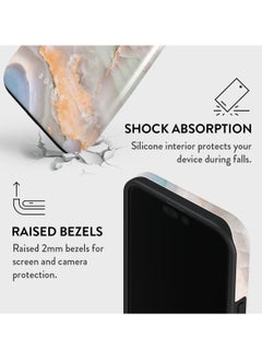 BURGA iPhone 15 Pro MAX Case, 2 Piece Hard Shell + TPU Silicone Interior, Shock Absorption, All Port Accessible, Raised Bezel For Screen & Camera Protection, Never Fading HQ Print,Shallow Sea  - Image 4