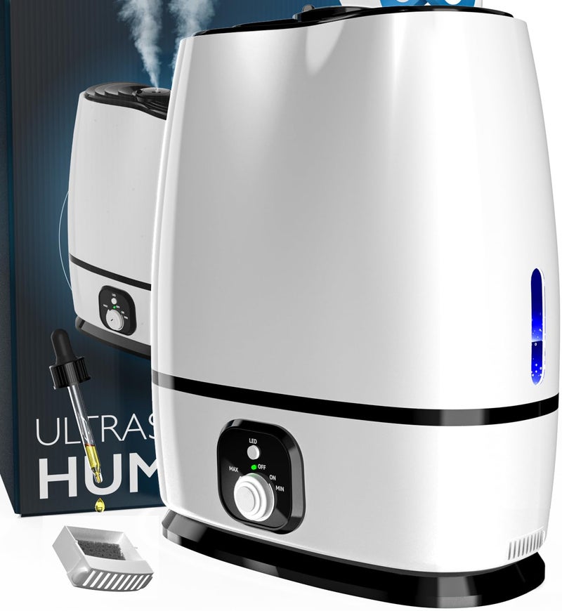 Everlasting Comfort 6L Humidifiers for Bedroom, Quiet 50HR Runtime No-Filter Supersized Cool Mist Humidifier Large Room for Whole House, Plants, Baby Nursery, Allergies, Dry Skin, Congestion, Indoor - Image 1