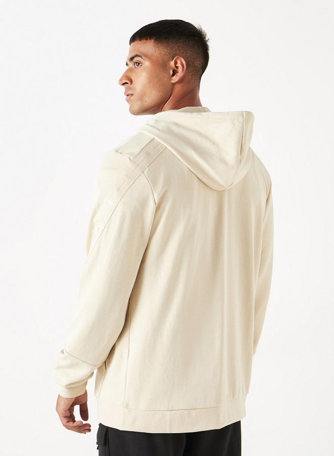 كابا هودي سادة بسحاب وأكمام طويلة وجيب كنغر من كابا - Image 3