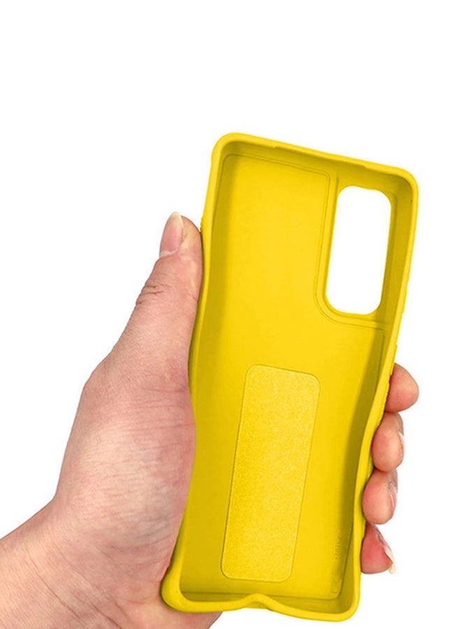 NIBEMINENT 9H Tempered Glass Screen Protector With Silicone Protective Case Cover For Samsung Galaxy S21 Plus 5G Yellow/Clear - Image 3