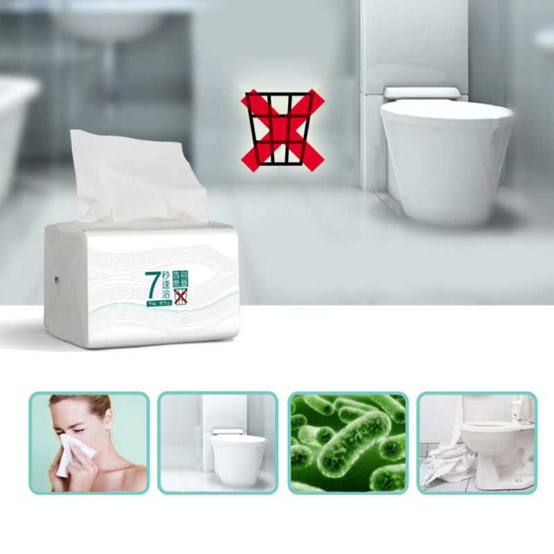Absorbent Paper High Density Skin-Friendly Rapid Dissolving Paper - 7 Seconds Dissolution Thick Design for Travel Everyday Meals Casual Parties Family Events - Image 4