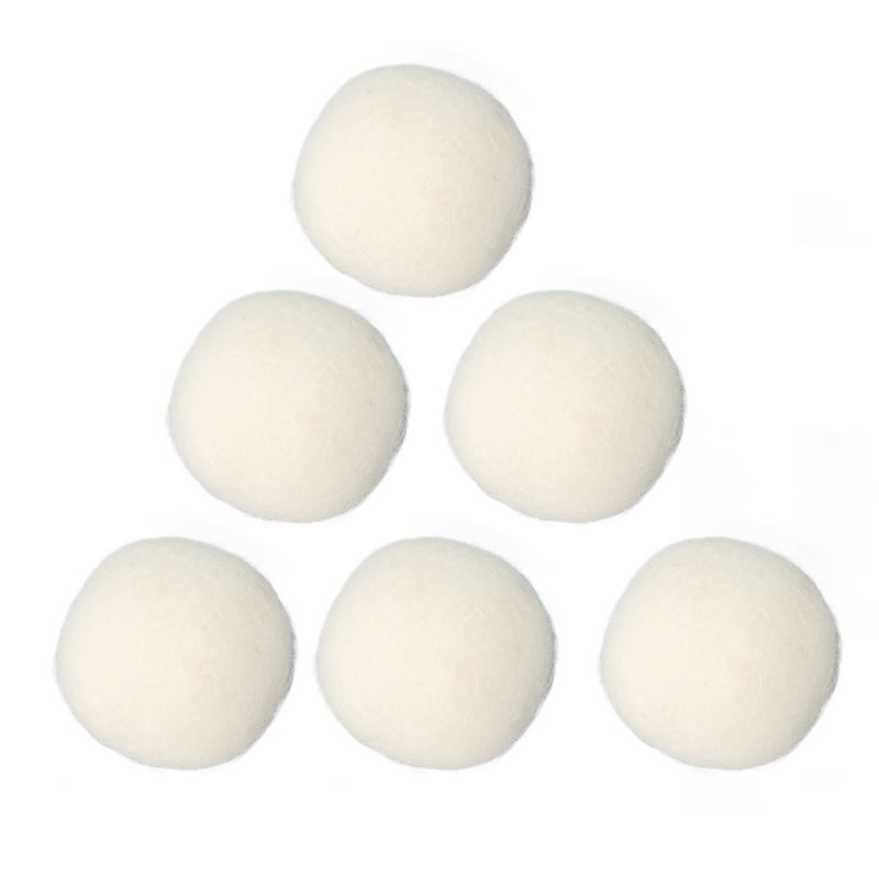 6 Pcs Wool Drying Balls High Density Adsorb Impurities Reduce Static Electricity Laundry Wool Balls 5cm/2in - Image 2