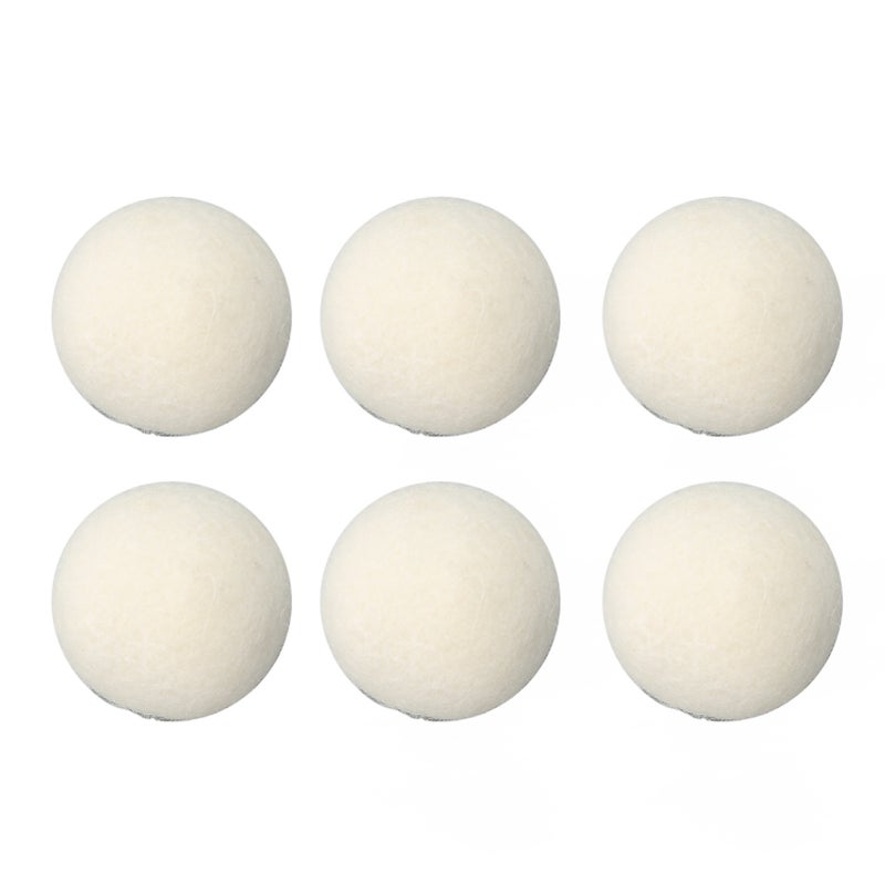 6 Pcs Wool Drying Balls High Density Adsorb Impurities Reduce Static Electricity Laundry Wool Balls 5cm/2in - Image 1