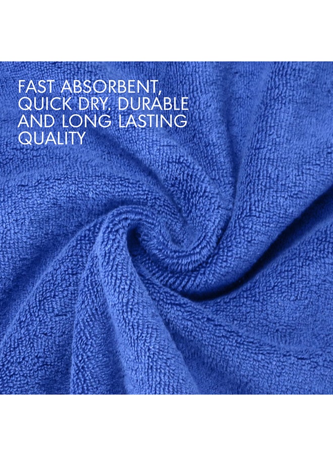 Hotel Linen Klub Hotel Linen Klub LUXURY PACK of 2 Bath Towels - 100% Cotton 650 GSM Terry Dobby Border Ring Spun - Super Soft ,Quick Dry,Highly Absorbent  Size: 70x140cm, Royal Blue  - Image 5