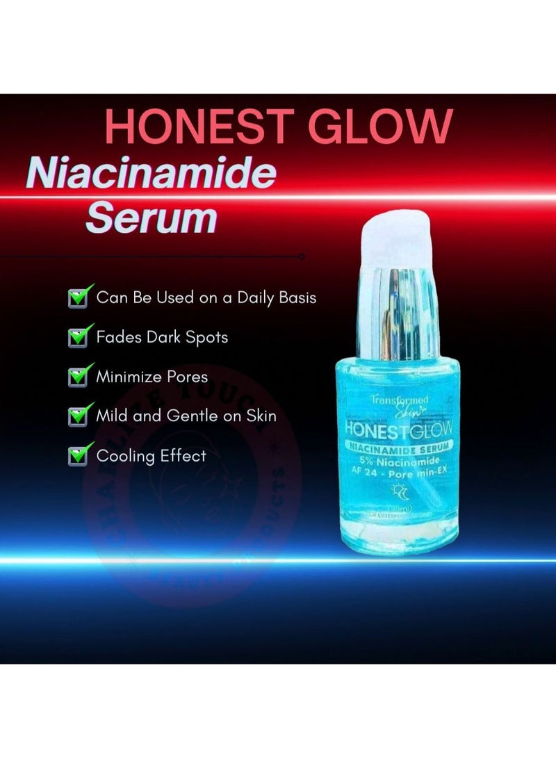 Transformed Skin Honest Glow Niacinamide Serum 30ml All Skin Types with FREEBIE - Image 2