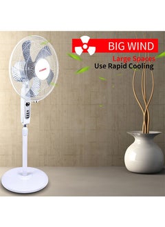 Stargold Pedestal Fan Oscillating 60W Electric Stand Fan 3 Speed Quite Cooling Fan For Indoor And Outdoor 16 Inch  - Image 5