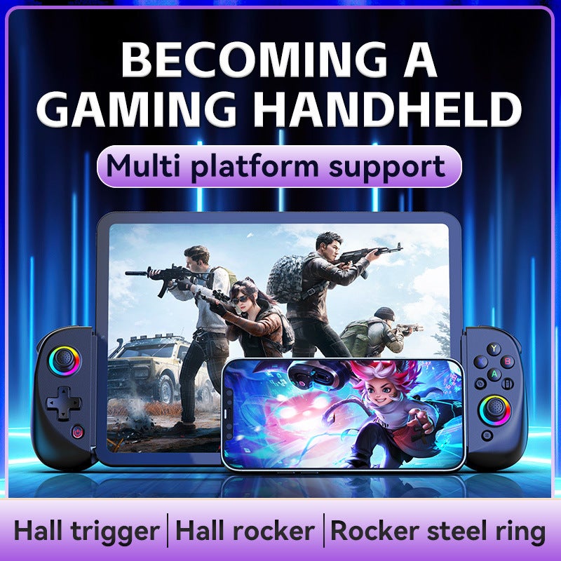 D8 Tablet Stretching Handle Switch Mobile Phone Tablet Game Bluetooth Telescopic Handle Rgb Dazzling Six-Axis Vibration - Image 2