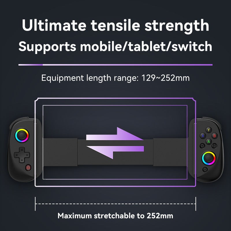 D8 Tablet Stretching Handle Switch Mobile Phone Tablet Game Bluetooth Telescopic Handle Rgb Dazzling Six-Axis Vibration - Image 4