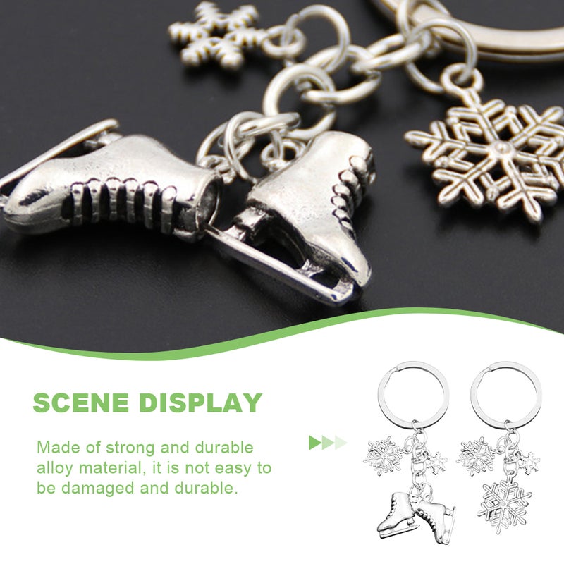 4 pcs Skate Shaped Key Pendant Decorative Pendant Unique Key - Image 5