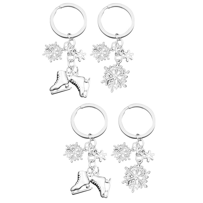 4 pcs Skate Shaped Key Pendant Decorative Pendant Unique Key - Image 1
