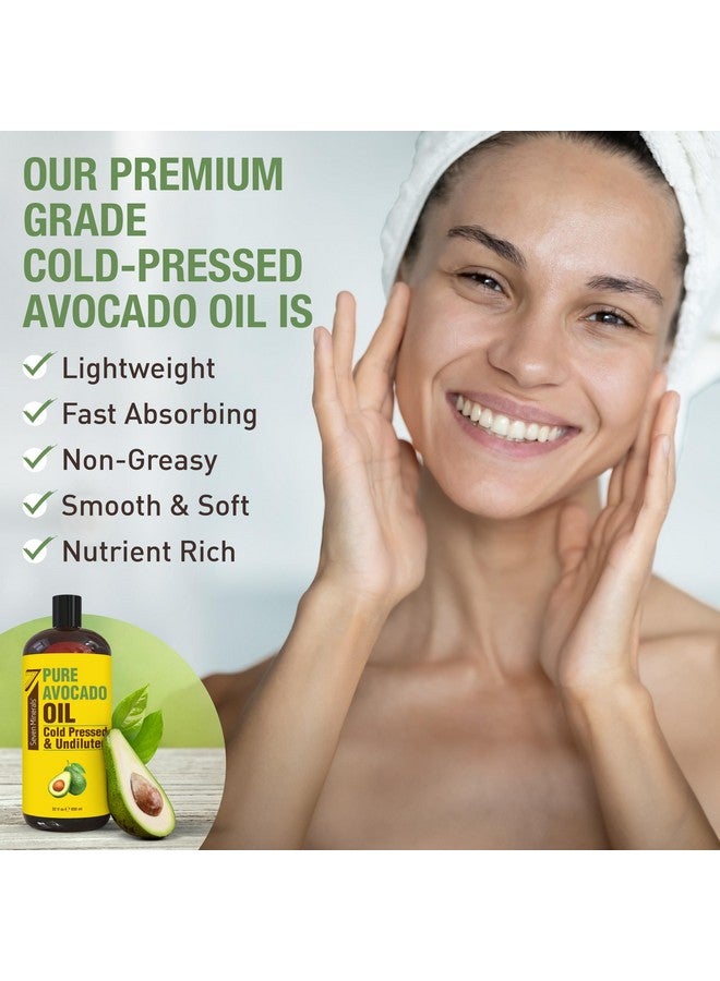 Seven Minerals NEW Cold Pressed Avocado Oil For Hair, Skin, & Face - Big 32oz - Premium Grade & Hexane Free, 100% Pure, GMO Free, & Non-Greasy Carrier Oil for Natural Hair and Skincare - Great with Essential Oils - Image 3