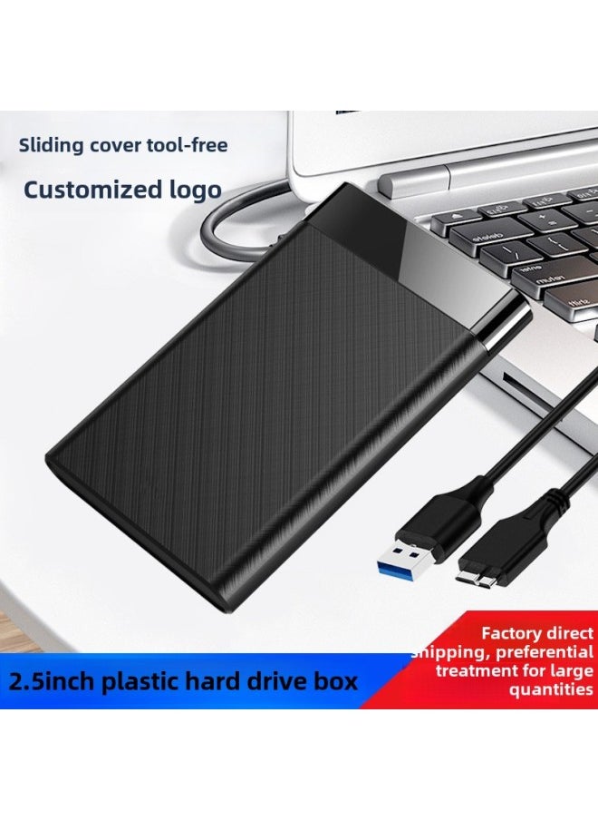 Generic 2.5inCh Sliding Cover Mobile Hard Drive Box USB3.0 Notebook Solid State SSD Hard Drive Box TPYE C Free Tool-Color:3.0 Sliding Cover Hard Drive Box  - Image 2