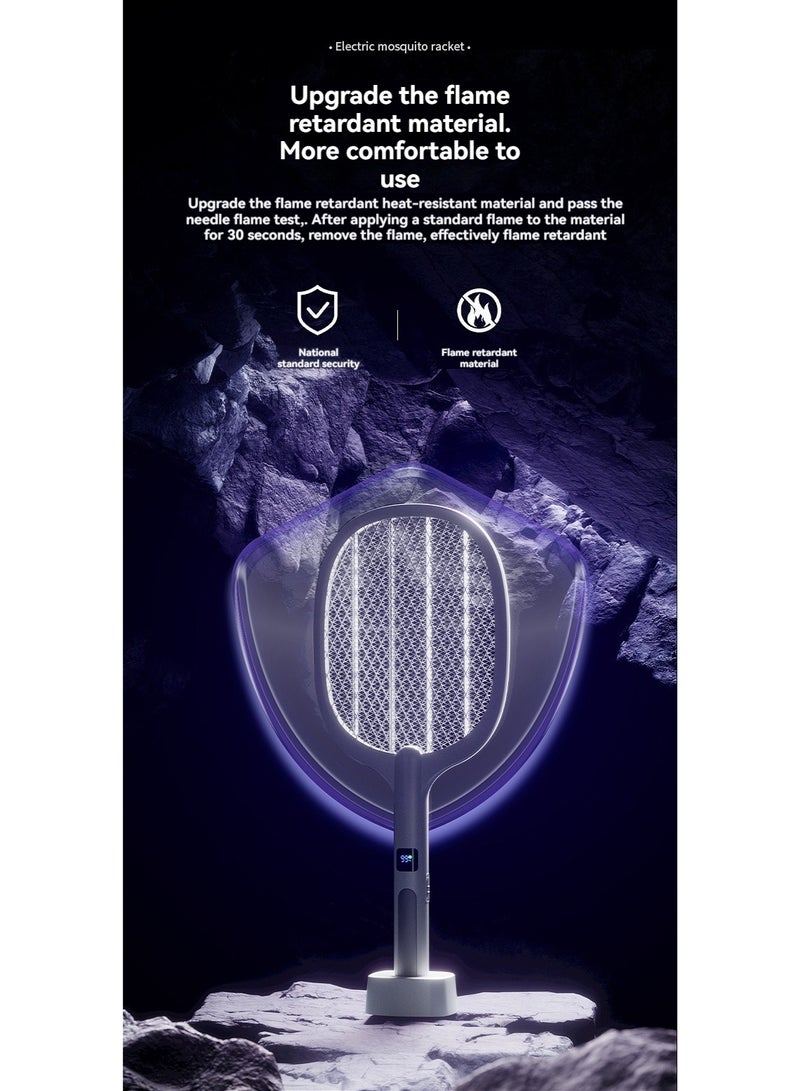 4000V Electric Exterminator Fly Swatter Bug Zapper Type-C Rechargeable Detachable Handheld Auto Swat Mode - Image 3