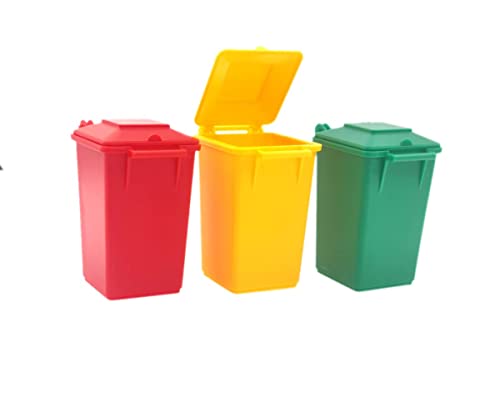 Nuanmu Automotive Garbage Can Set 3 Color Small Trash Can Garbage Truck Toy - Image 1
