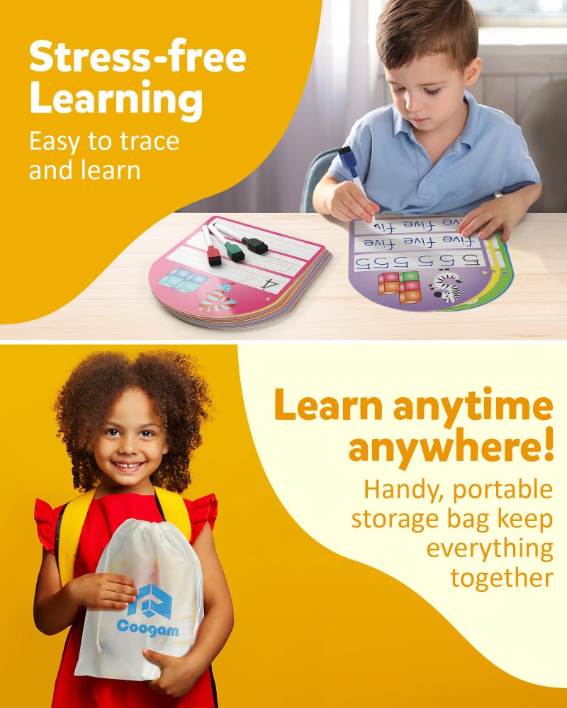 Coogam Handwriting Practice Copybook, Write and Erase Alphabet Number Learning Materials, Educational Tracing Letters for Pre-K Homeschool Student Kids Age 3-6 - Image 5