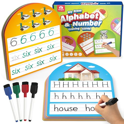 Coogam Handwriting Practice Copybook, Write and Erase Alphabet Number Learning Materials, Educational Tracing Letters for Pre-K Homeschool Student Kids Age 3-6 - Image 1
