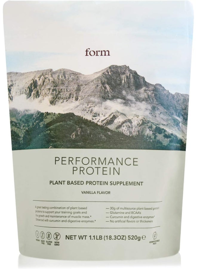 Form Performance Protein - Vegan Protein Powder - 30g of Plant Based Protein per Serving, with BCAAs and Digestive Enzymes. Perfect Post Workout. Tastes Great with Just Water! (Vanilla) - Image 1