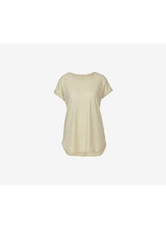 Tchibo Women Sportswear Fit Plain T-Shirt Shirt, Beige  - Image 2
