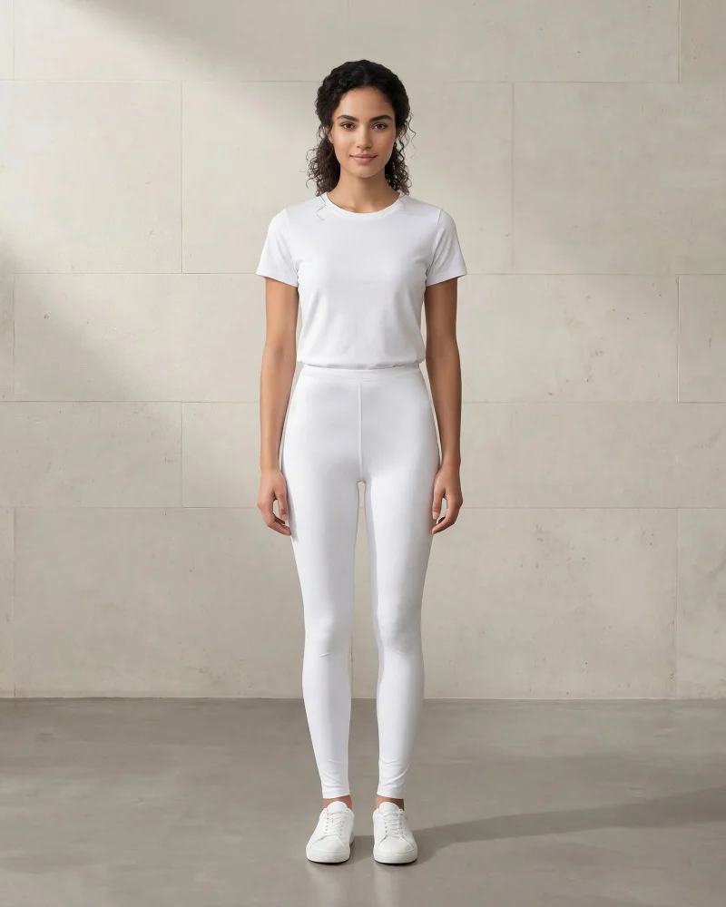 Redtag Women White Long Length Leggings