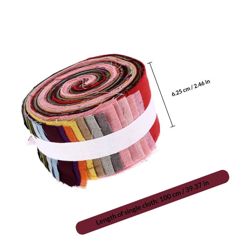 26pcs Fabric Strips Roll Bundles Fabric Quilting Strips Patchwork Fabric Strips - Image 2