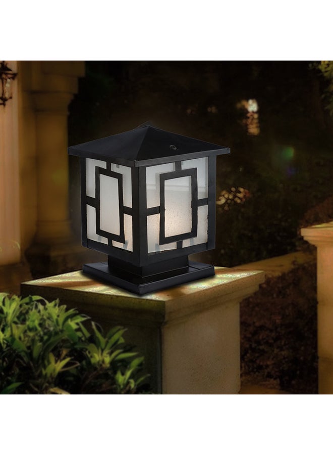 الروضة للإضاءة فانوس سور 1 لمبة | فانوس جداري للإضاءة الخارجية - اسود 15x15x20 سم - Image 2