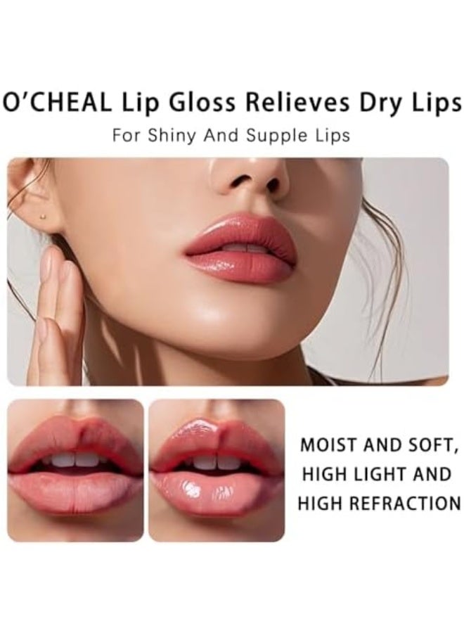 OCHEAL Lip Gloss for Women, Hydrating Tinted Lip Balm, Natural Glossy Sheer Lip Stain, Lightweight, Plumping, Non Sticky, Long-Lasting, Anti-Wrinkle Lip Butter, Cruelty-Free & Vegan - Image 4