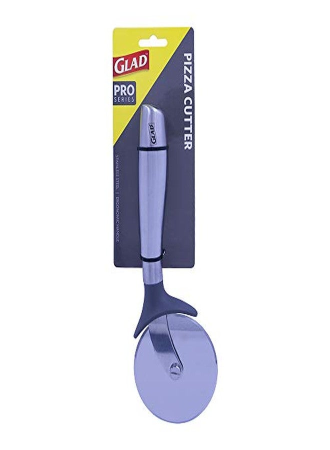 Glad Pizza Cutter Wheel | Stainless Steel Round Metal Blade | Super Sharp Slicer with Built-In Nylon Finger Guard | Dishwasher Safe Kitchen Gadgets and Tools - Image 3