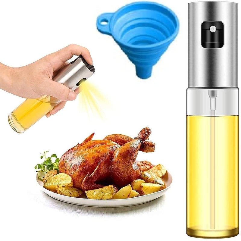 kddigz Oil Sprayer for Cooking100ml Glass Oil Spray Bottle Olive Oil SprayerOil Dispenser Oil Sprayer for Air Fryer Kitchen Cooking Barbecue Salad Baking Spray Pack of 1 110 ml - Image 1