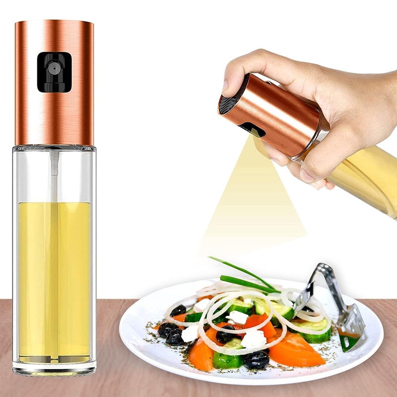 kddigz Oil Sprayer for Cooking100ml Glass Oil Spray Bottle Olive Oil SprayerOil Dispenser Oil Sprayer for Air Fryer Kitchen Cooking Barbecue Salad Baking Spray Pack of 1 110 ml - Image 2