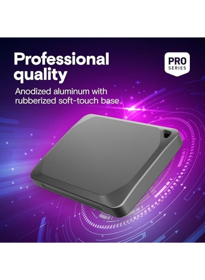 هارد SSD خارجي محمول 4 تيرا USB 3.2 بسرعة قراءة وكتابة تصل إلى 1050MB/s لتخزين الملفات والنسخ الاحتياطي - Image 2