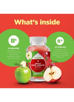 Phytoral Apple Cider Vinegar Gummies with the Mother - ACV Gummies with Mother for Adults for Immune Support Digestion Gut Health and Energy Support Supplement - Apple Cider Vinegar Gummy Vitamins for Adults  - Image 4
