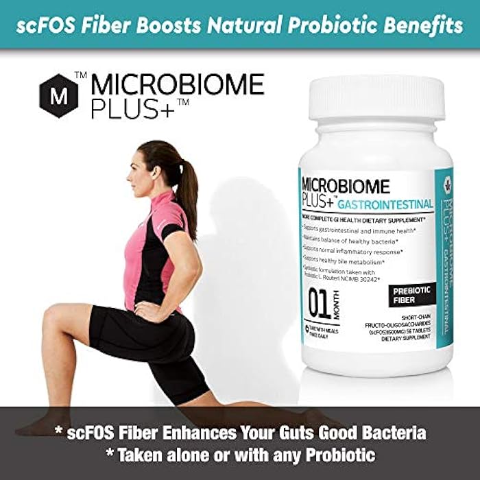 Microbiome Plus Prebiotics scFOS Prebiotic Fiber, Boosts Probiotic Benifits, GI Digestive Supplements, Allergy Safe and Gluten-Free for Men and Women (1 Month Supply) (1) - Image 5