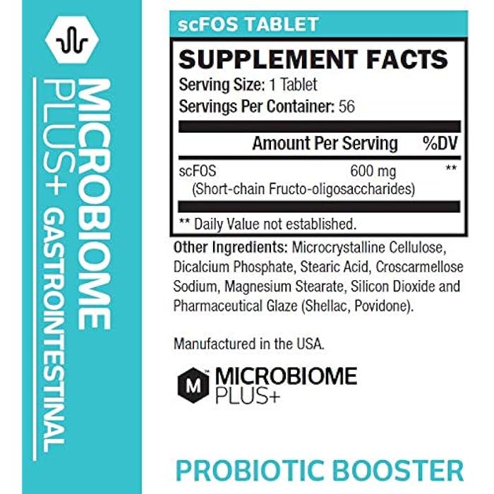 Microbiome Plus Prebiotics scFOS Prebiotic Fiber, Boosts Probiotic Benifits, GI Digestive Supplements, Allergy Safe and Gluten-Free for Men and Women (1 Month Supply) (1) - Image 2