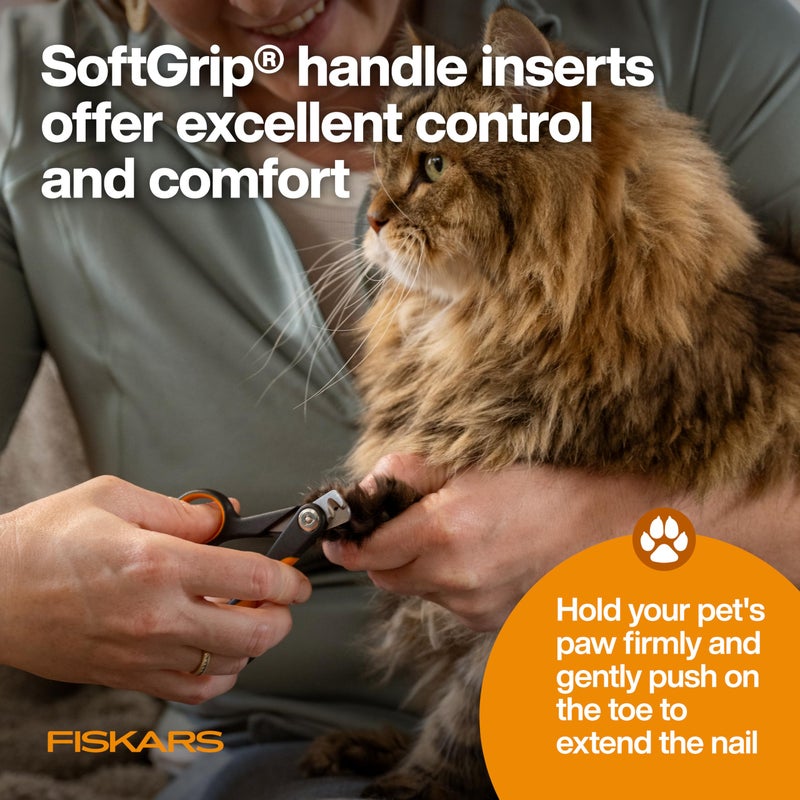 Fiskars Pet Small Pet Nail Clippers, Cat and Dog Nail Trimmers for Grooming, Pet Supplies with Precision Stainless Steel Blades & SoftGrip Handle, 4.25â€, Orange/Black - Image 5