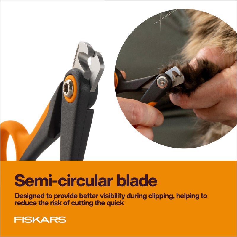 Fiskars Pet Small Pet Nail Clippers, Cat and Dog Nail Trimmers for Grooming, Pet Supplies with Precision Stainless Steel Blades & SoftGrip Handle, 4.25â€, Orange/Black - Image 3
