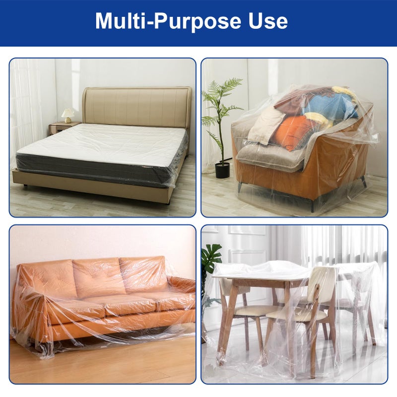 TopSoon Mattress Storage Bag Mattress Disposal Bag Full/Twin Size 54-Inch by 87-Inch Clear - Image 3