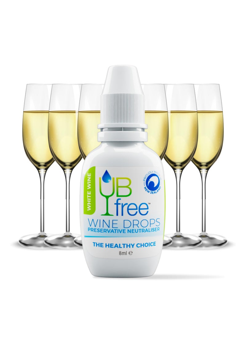 UB FREE UBfree Wine Drops  1pk White  Removes Sulfites and Histamines from White Wines  Naturally Eliminate Wine Headaches Sensitivities and Allergies  Odorless and Tasteless  Discrete and Portable 