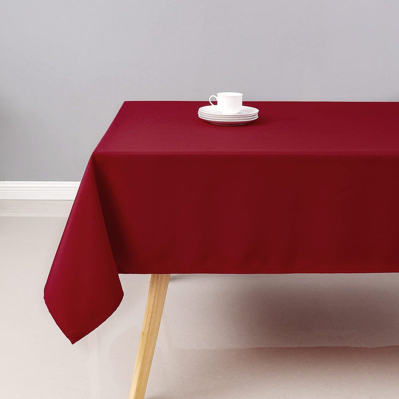 Wewoch Red Rectangle Tablecloth Water Resistant Washable Polyester Table Cloth for DiningKitchen Parties Weddings and Outdoor Use 60 Inch by 120 Inch