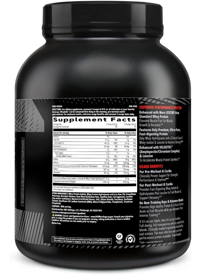 GNC AMP Wheybolic Protein Powder Targeted Muscle Building And Workout Support Formula Vanilla 25 Servings  - Image 2