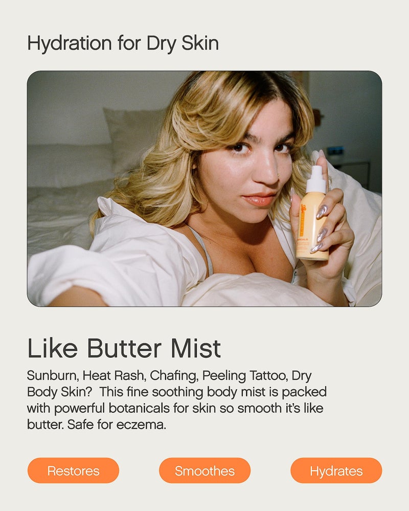 Topicals Like Butter Moisturizing Mist for Dry Skin - Moisturizing Body Mist - Soothing Instant Moisturizer for Body and Skin Hydration (3.4 Fl Oz) - Image 2