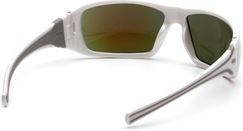 Pyramex Safety Goliath Eyewear with White Frame and Ice Blue Mirror Lens - Image 4