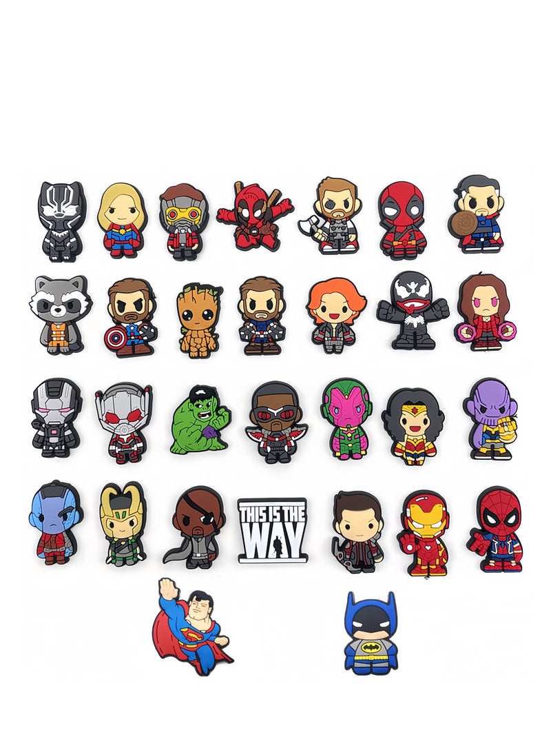 MARVEL 30 قطعة زينة أحذية، سلسلة شخصيات كرتونية زينة أحذية لثقوب الأحذية، للأطفال الأولاد والبنات والرجال والنساء، هدايا حفلات - Image 2