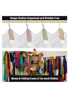 KASTWAVE Space Saving Hangers, Magic Closet Organization Clothes Hanger, Hanger Organizer for Closet, Closet Organizers and Storage for Room Wardrobe Heavy Clothes, Shirts,Pants, Dresses, Coats(10 Pack)  - Image 2