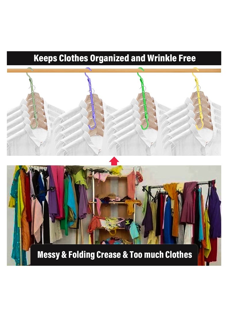 KASTWAVE Space Saving Hangers, Magic Closet Organization Clothes Hanger, Hanger Organizer for Closet, Closet Organizers and Storage for Room Wardrobe Heavy Clothes, Shirts,Pants, Dresses, Coats(10 Pack) - Image 2