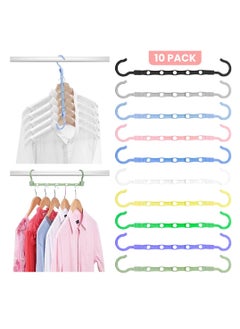 KASTWAVE Space Saving Hangers, Magic Closet Organization Clothes Hanger, Hanger Organizer for Closet, Closet Organizers and Storage for Room Wardrobe Heavy Clothes, Shirts,Pants, Dresses, Coats(10 Pack)  - Image 1